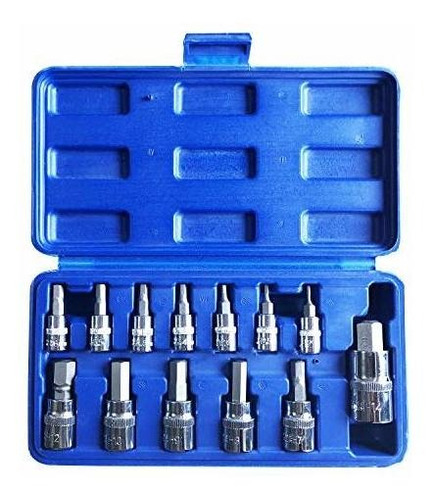 13 Piezas Sockets Bits Hexagonales Establecen H2 H14 Cr...