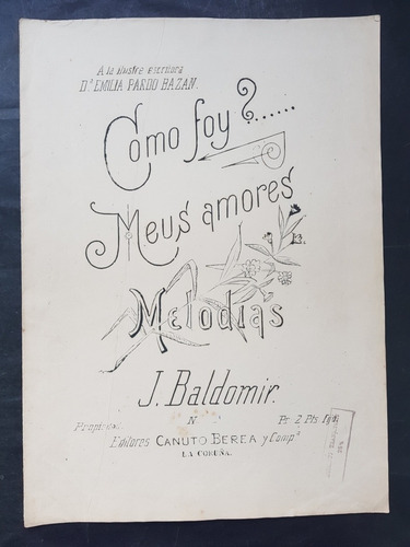 Imagen 4 de 10 de Antiguas Partituras Para Piano. Música Gallega. 51694.