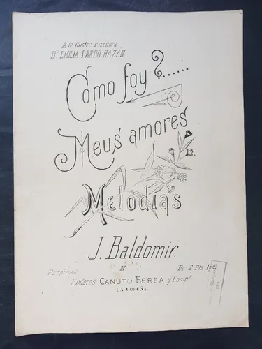 Antiguas Partituras Para Piano. Música Gallega. 51694. (Usado)