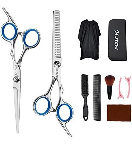 M.steve Professional Hair Cutting Scissors Kit, 10pcs Stainl