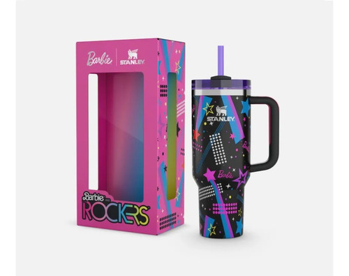 Vaso Termo Quencher Stanley Barbie Icon 1.18 Litros Negro Rockers
