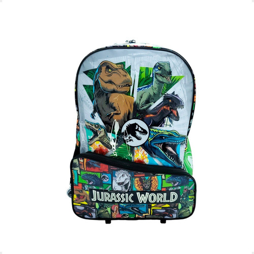 Mochila Escolar Jurassic World Carro Con Ruedas 45x30 Cm