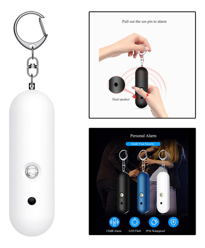 Sirena De Autodefensa De 130 Db, Alarma Personal, Llavero De