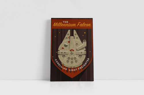 Cuadro Milennium Falcon Star Wars 50x75cm Lienzo Canvas