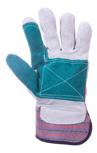 Guantes De Carnaza Y Loneta Con Refuerzo 29977 Unitalla