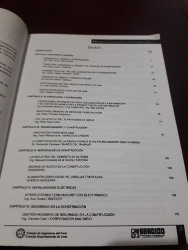 Libro Primera Convencion De La Construccion Sencico (Usado)