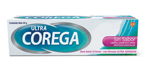 Adhesivo Prótesis Dental Ultra Corega Crema Sin Sabor 40g