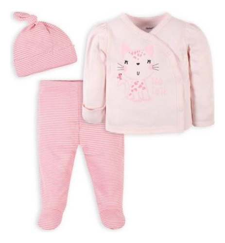 Set De 3 Piezas Gatita 0-3m