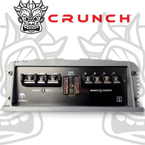 Amplificador Crunch Sa-2400.1 2400w Clase D 1 Canal Color Plateado