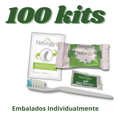 Kit Sabonete Shampoo Escova Dente Gel Hotel Pousada Airbnb