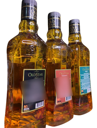 Kit Whisky 3 Garrafas 1l Apple, Coconut, Black Frete Grátis