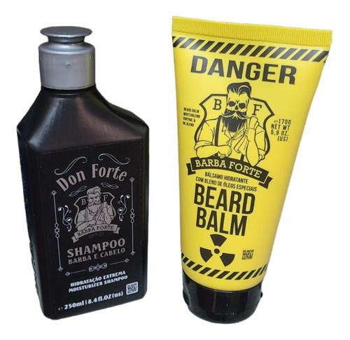 Combo Barba Cabelo Don Forte + Beard Balm Danger Barba Forte
