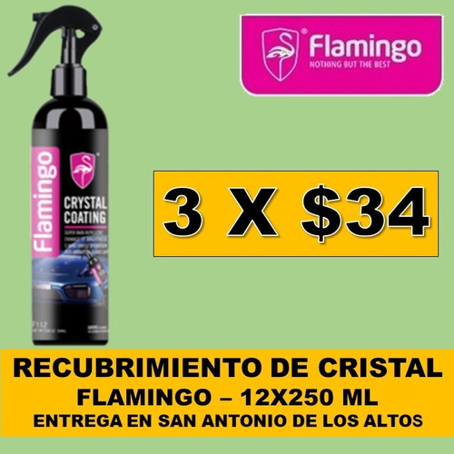 F112 Recubrimiento De Cristal Flamingo 24x250 Ml - 3 X $34