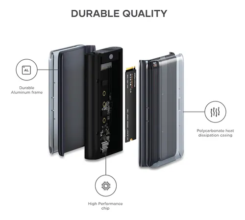 Carcasa Ssd Nvme Satechi M.2 Usb4, 40 Gbps, 16 Tb, Aluminio
