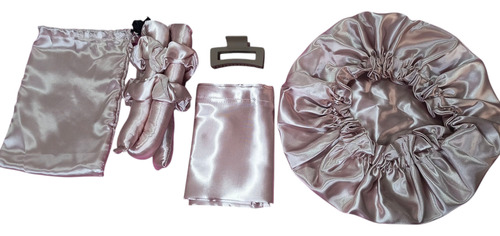 Set Satén Dulces Sueños Cofia Odulador De Cabello Funda