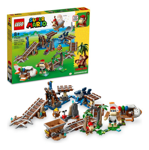 Kit Lego Super Mario 71425 Vagoneta Minera Diddykong 1157pz Cantidad De Piezas 1157