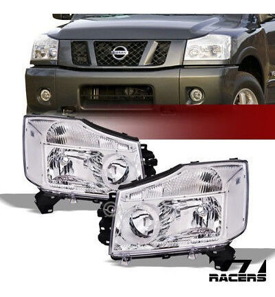 For 04-15 Nissan Titan/05-07 Armada Chrome Housing Headl Gt2