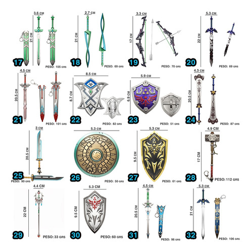 Figura De Link Armas Esucudos Zelda Tears Of The Kingdom