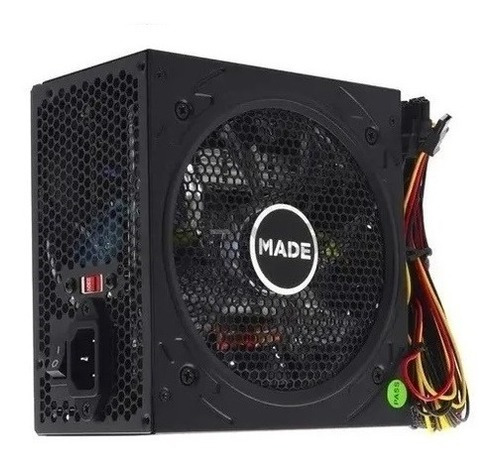 Fonte Pc Atx 400w C/ Led Interior Bivolt 20/24 Pinos 110/220 Cor Preto 110V/220V