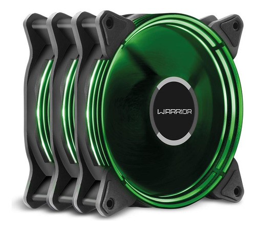 Coolers Kit Com 3 Harb 120mm Verde Warrior Ga195