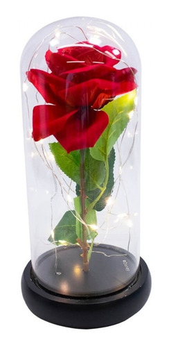 Luminária Disney Rosa Encantada A Bela E A Fera 24x12cm