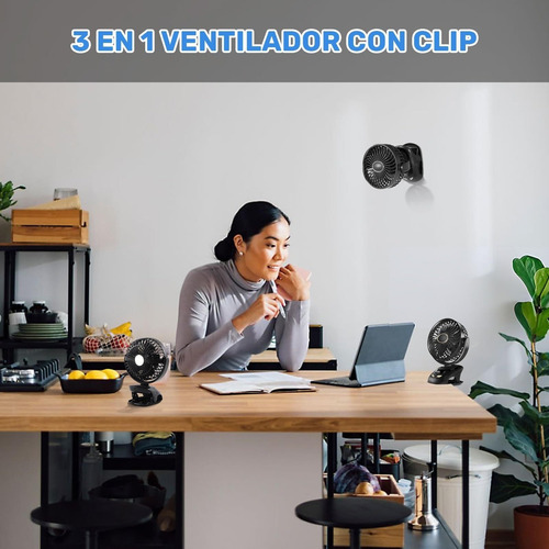 6000mah Con Batería Recargable Ventilador De Escritorio