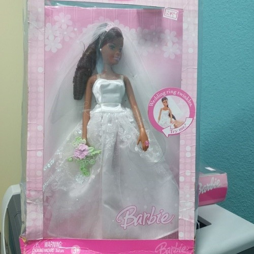 Barbie Noiva Wedding Ring Twinkles Negra Casamento 