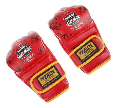 1 Par Medio Dedo Guantes De Boxeo Ufc Formación Sacos Arena