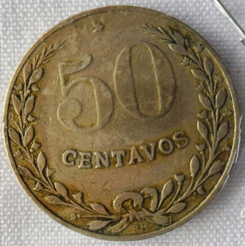 Moneda Colombia Lazareto 50 Centavos 1928
