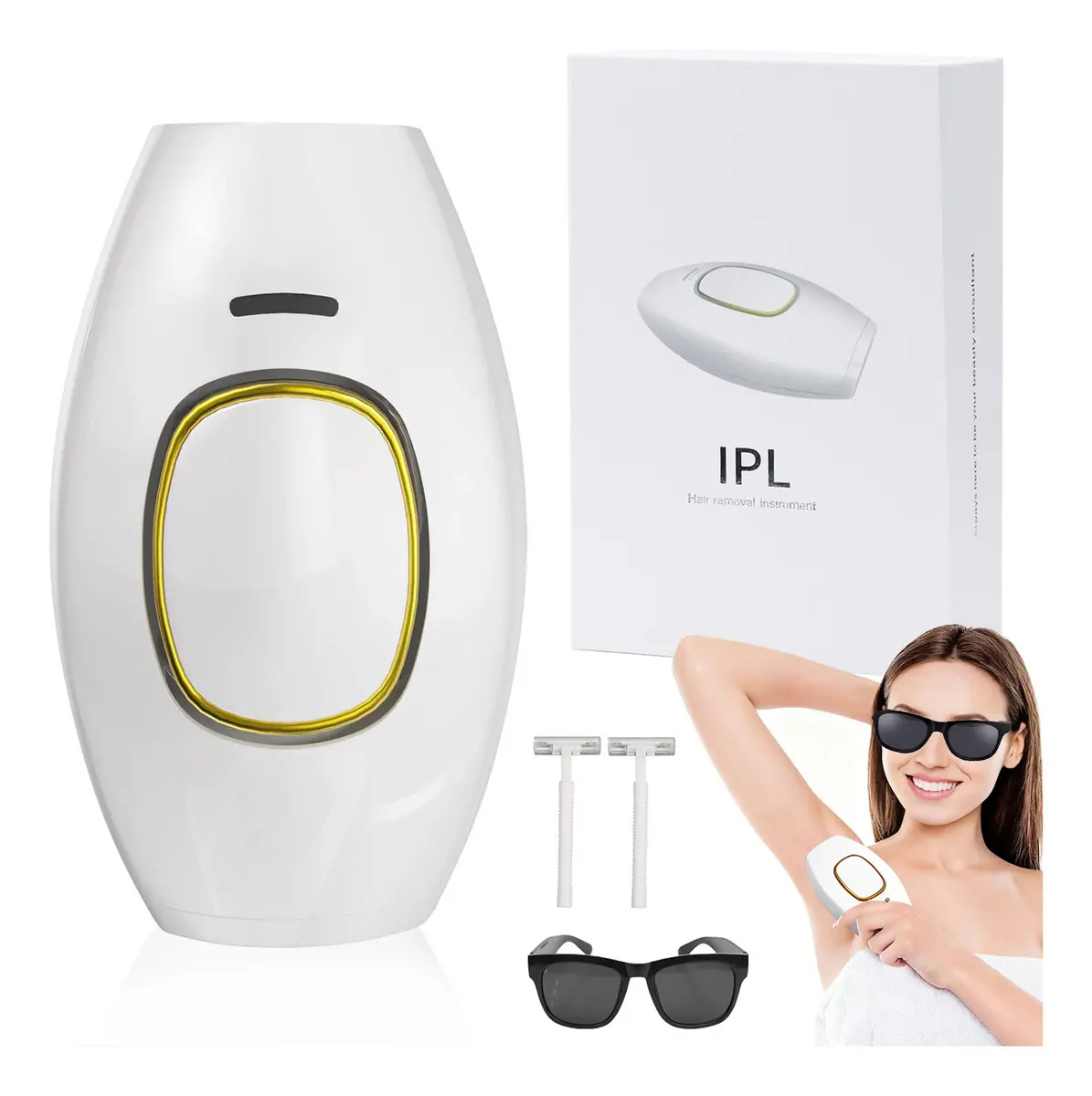 Depiladora Láser Ipl Permanente Para Todo El Cuerpo Indolora Blanco