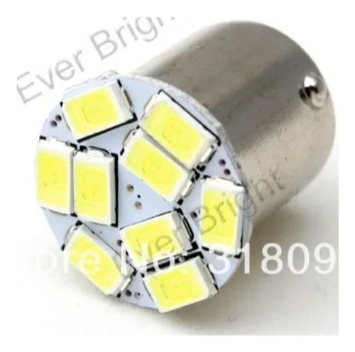 1157 -2 Polos Led 9 Smd  Blanco Posicion Y Stop  24v Camion