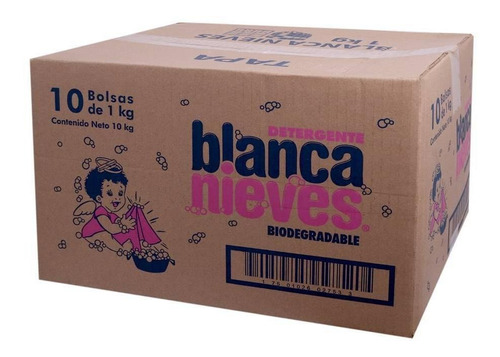 Caja Detergente Blanca Nieves 10 Bolsas De 1 Kilo