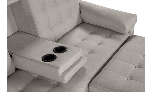 Sala Modular Praia Makora Essentials De Lino Reversible Color Gris