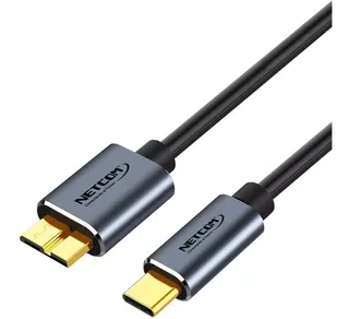 Cable Micro Usb B A Usb C Netcom De 30 Cm