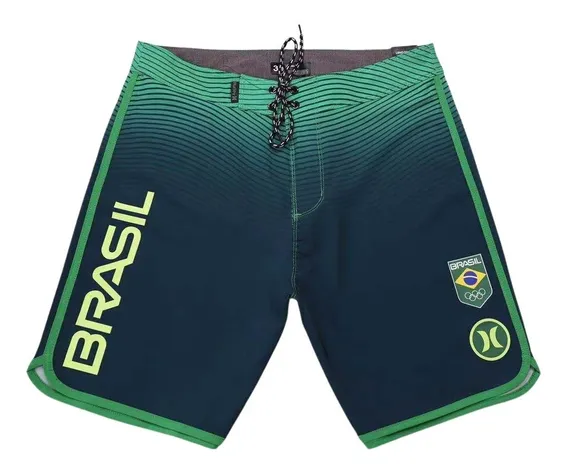 hurley phantom brazil Bermuda Hurley Phantom Seleção Olímpica Brasil Impermeável