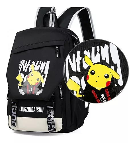 Mochila Pikachu Usb Mochila Escolar Para Estudiantes