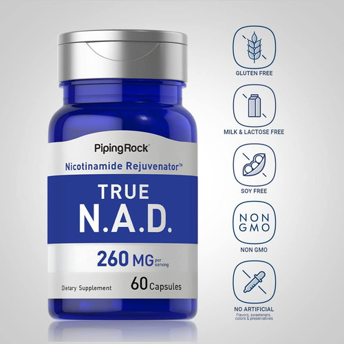 Piping Rock True N.a.d. 260 Mg Rejuvenecedor 60 Cápsulas