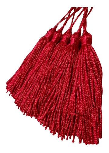 Franja Pingente Seda Tassel 7cm 20und Roxo Cor Vermelho