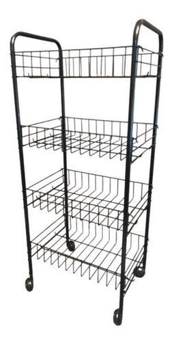 Organizador Cocina Carrito Verdulero 4 Estante Armable Rueda