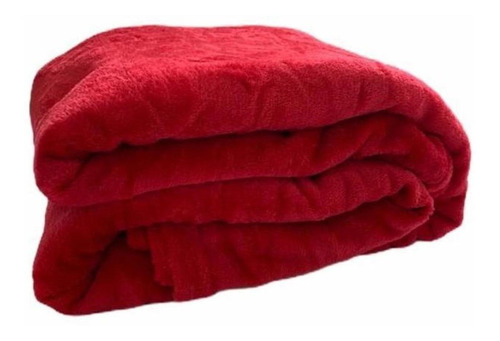 Cobertor Camesa Flannel Loft cor vermelho com design liso de 2.2m x 1.8m