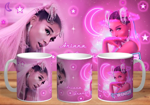 Taza Ariana Grande, 7 Rings De Cerámica 