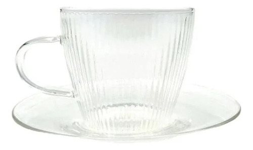 Set 4 Tazas C/plato Espresso Glasso