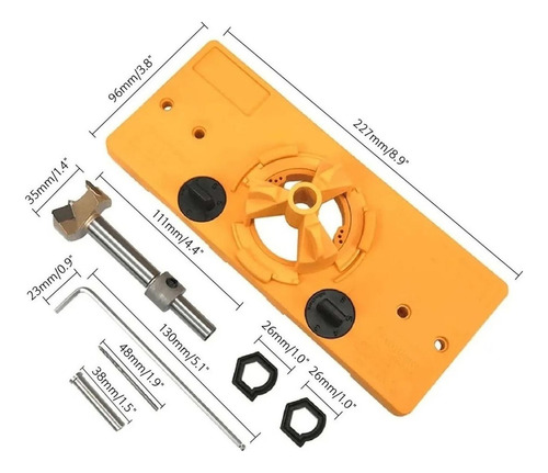 Kit De Perforación Para Taladro Guía Bisagra Escondida 35mm
