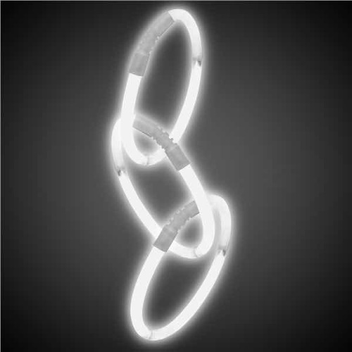 100 Pulseras Neon Marca Dreamglow Blancas Cyalum De Mexico.c Blanco