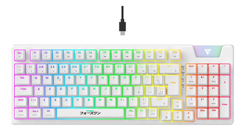 Teclado Force One Yari Switchs Yellow  Hotswap Rgb Modelo Tk