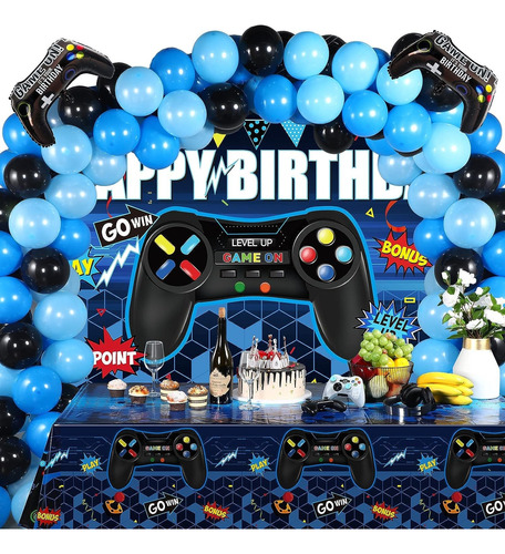 Juego De Decoraciones De Fiesta De Cumpleaños De Videojuegos