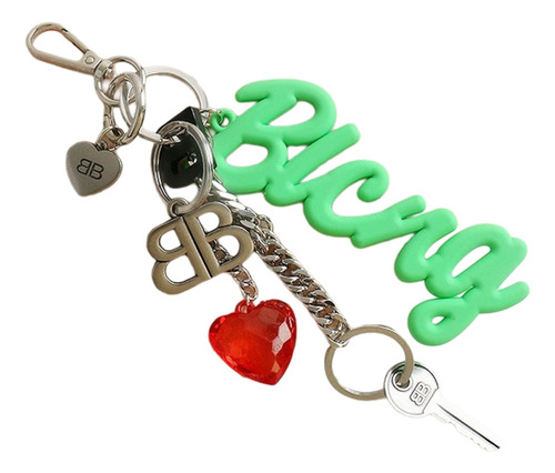 Llavero Con Colgante En Forma De Corazón Con Forma De Letra