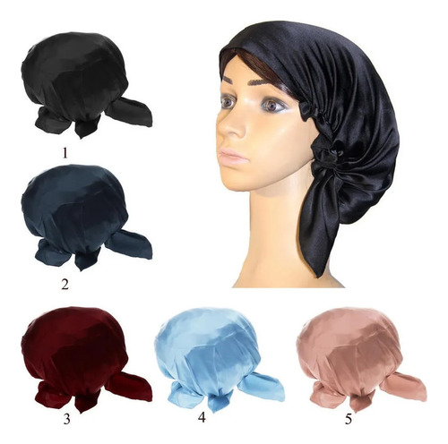 /gorro De Noche De Seda Elástico Para Dormir - 100% Seda