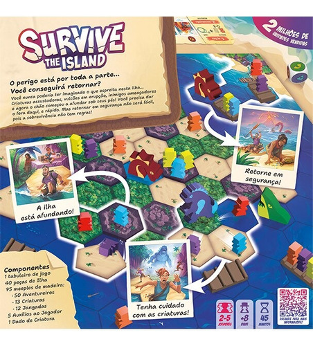 Survive The Island Edição Revisada Jogo Tabuleiro Galápagos