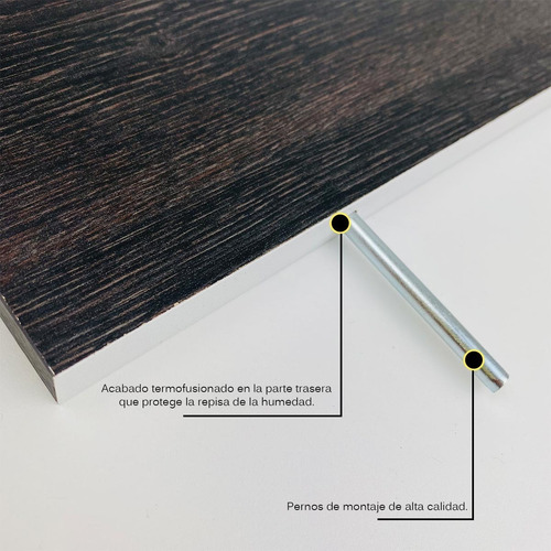 3 Repisas Flotantes Modernas Minimalistas Melamina 80x20 Cm Color Espresso